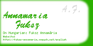 annamaria fuksz business card